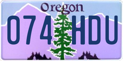 OR license plate 074HDU