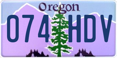 OR license plate 074HDV