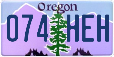 OR license plate 074HEH