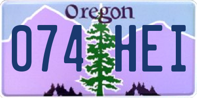 OR license plate 074HEI