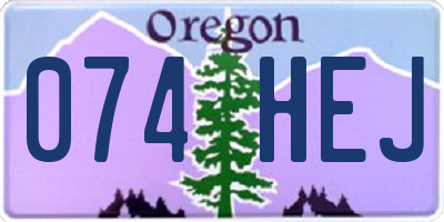 OR license plate 074HEJ