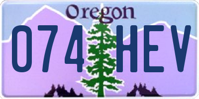 OR license plate 074HEV
