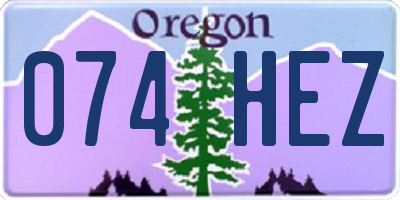 OR license plate 074HEZ