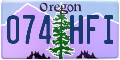 OR license plate 074HFI