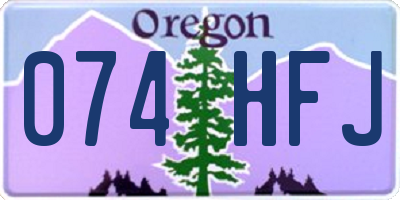 OR license plate 074HFJ