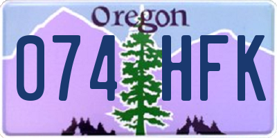 OR license plate 074HFK