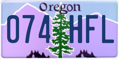 OR license plate 074HFL