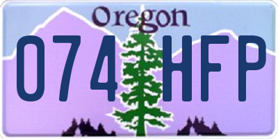 OR license plate 074HFP