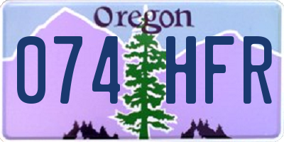 OR license plate 074HFR