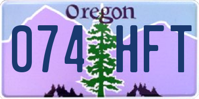OR license plate 074HFT