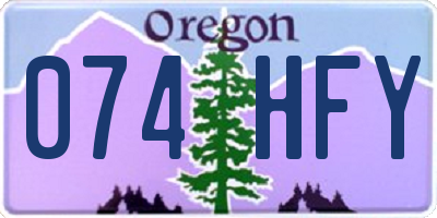 OR license plate 074HFY