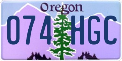 OR license plate 074HGC