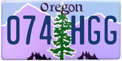 OR license plate 074HGG