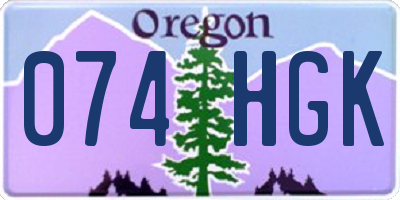 OR license plate 074HGK