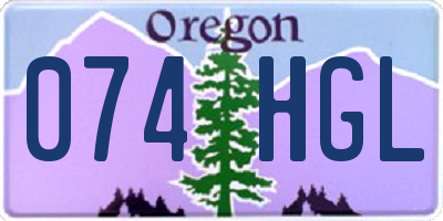 OR license plate 074HGL