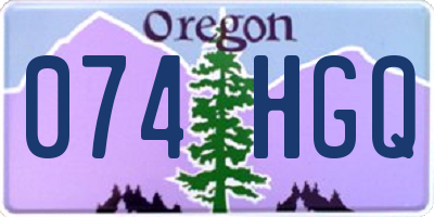 OR license plate 074HGQ