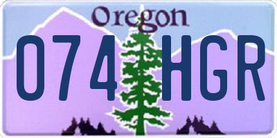 OR license plate 074HGR