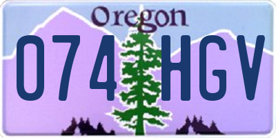 OR license plate 074HGV