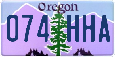 OR license plate 074HHA