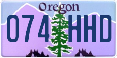 OR license plate 074HHD