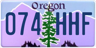 OR license plate 074HHF