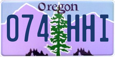 OR license plate 074HHI
