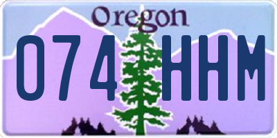 OR license plate 074HHM