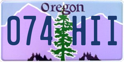 OR license plate 074HII