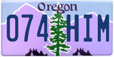 OR license plate 074HIM