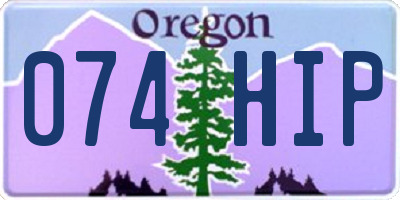 OR license plate 074HIP