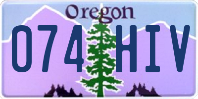 OR license plate 074HIV