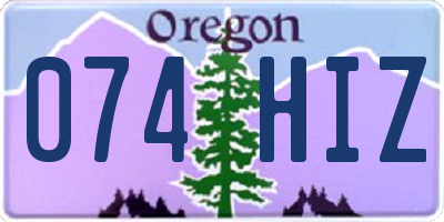 OR license plate 074HIZ