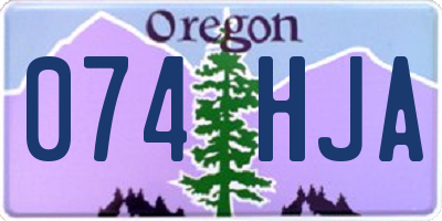 OR license plate 074HJA