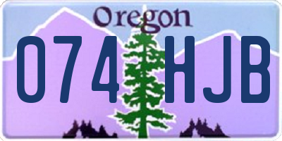 OR license plate 074HJB