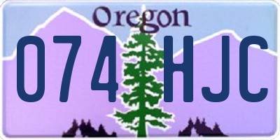 OR license plate 074HJC