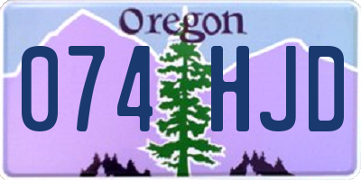 OR license plate 074HJD
