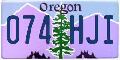 OR license plate 074HJI