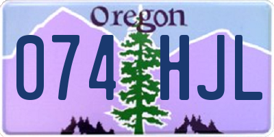 OR license plate 074HJL
