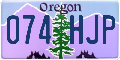 OR license plate 074HJP
