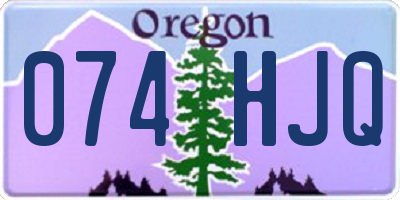 OR license plate 074HJQ