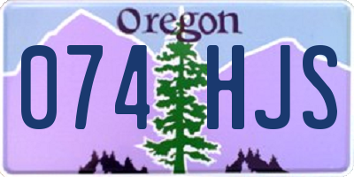 OR license plate 074HJS