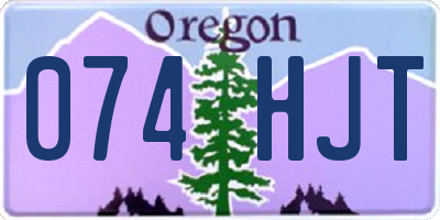 OR license plate 074HJT