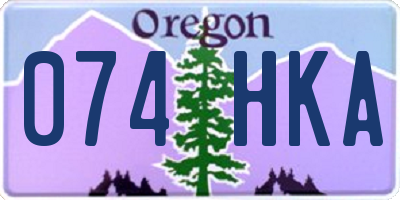 OR license plate 074HKA