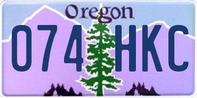 OR license plate 074HKC