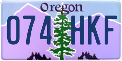 OR license plate 074HKF