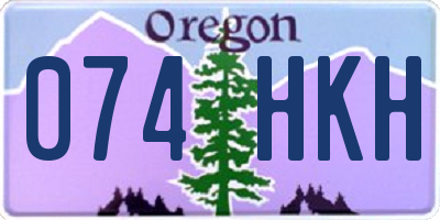 OR license plate 074HKH