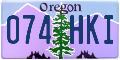 OR license plate 074HKI