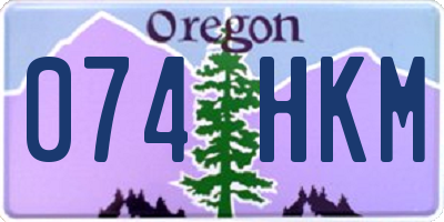 OR license plate 074HKM
