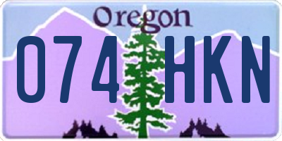 OR license plate 074HKN