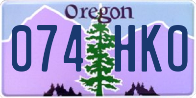 OR license plate 074HKO